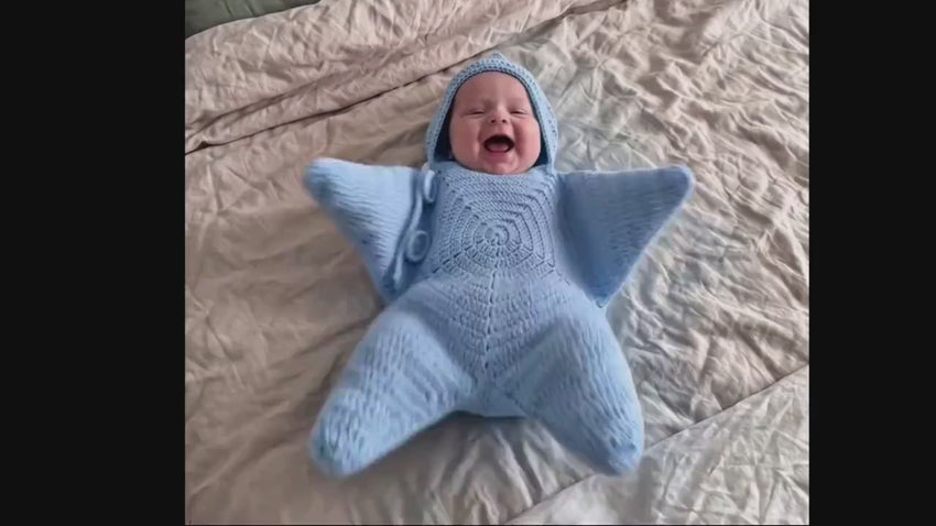 Hooded Starfish Costume, Crochet Star Baby Romper (Finished Product or DIY Kit)